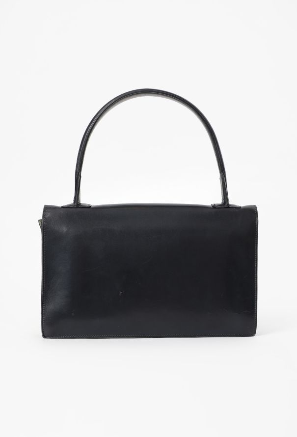 Hermès Exquisite 1940s "24 Faubourg" Handbag in Bleu H - 4