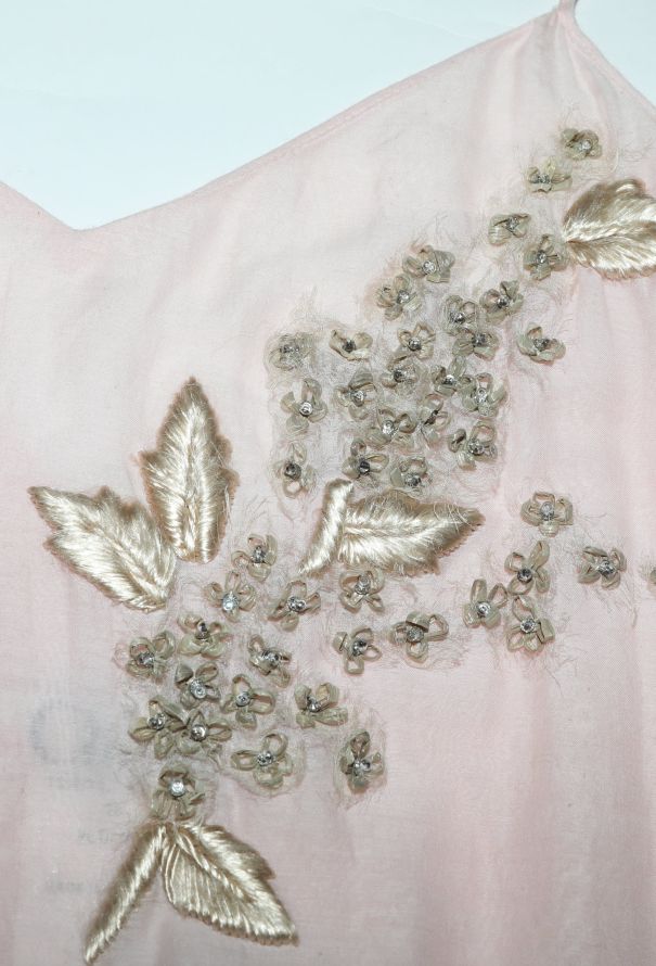 Chloé 2001 Embroidered Voile Slip Dress - 6