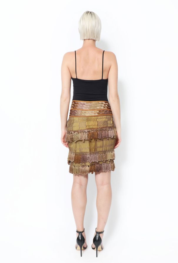 Gucci S/S 2005 Silk Tassel Skirt - 4