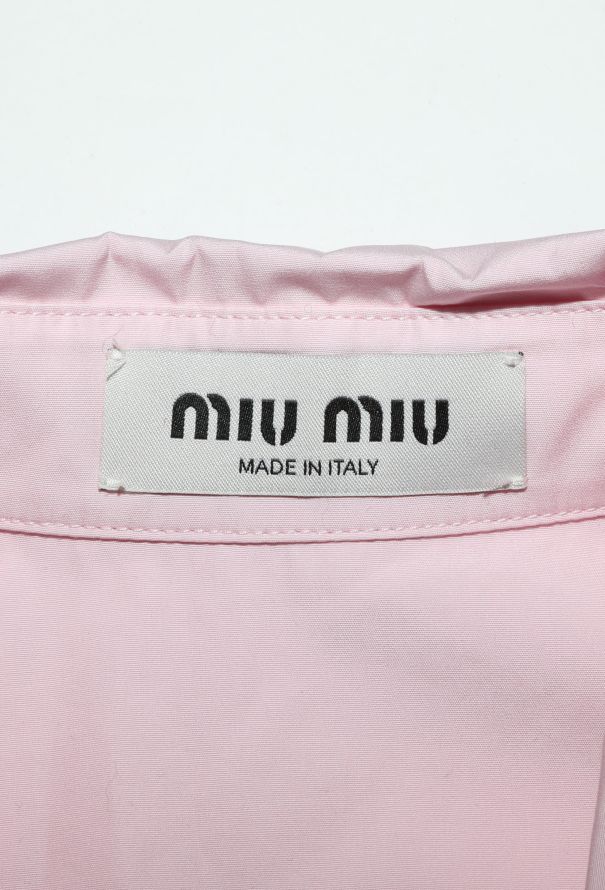 Miu Miu Hybrid Logo Cropped Shirt, 2025 - 5