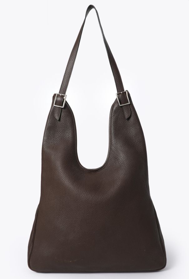 Hermès Chocolat Taurillon Clémence Massai GM - 1