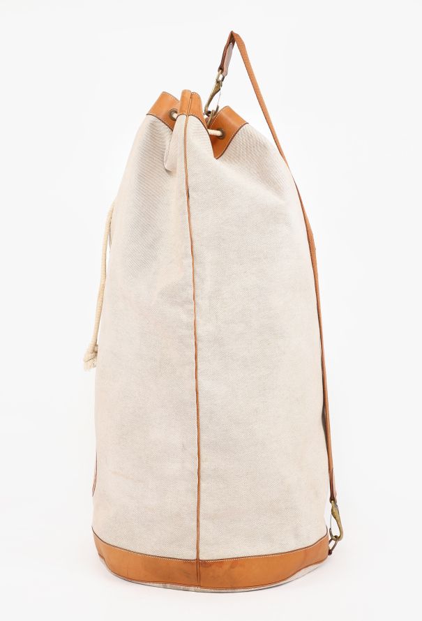 Hermès Vintage Toile & Vache Naturelle XL Matelot Bag - 6