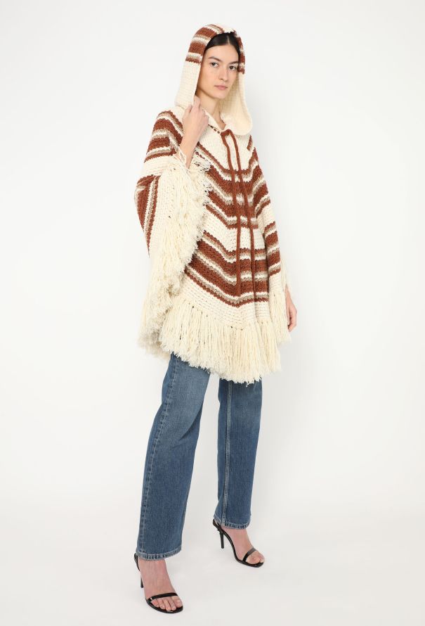 Saint Laurent 2016 Fringe Knit Poncho - 4 Saint Laurent 2016 Fringe Knit Poncho - 4