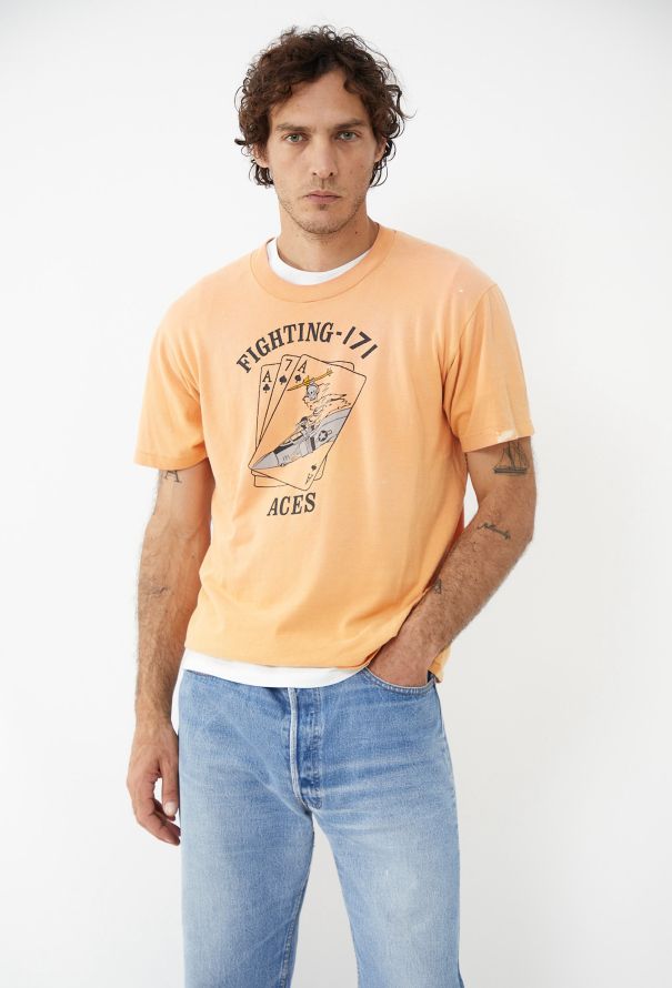 Men's Vintage '70s Fighting-171 Aces T-Shirt - 1