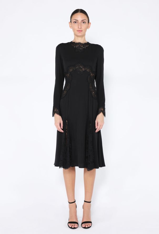 Dolce & Gabbana 2025 Charmeuse & Lace Midi Dress - 2