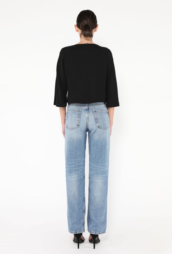 The Row 2024 Faurelle Cropped Silk Blouse - 4