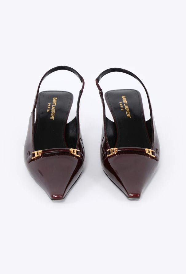 Saint Laurent 2024 Carine Patent Slingback Heels - 2