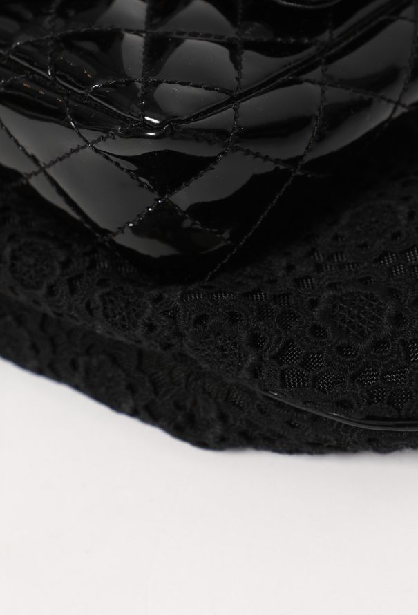 Chanel S/S 2010 Patent & Lace Mini Double Bag - 11