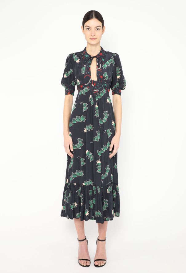 Ossie Clark Early '70s Printed Lily Dress - 1