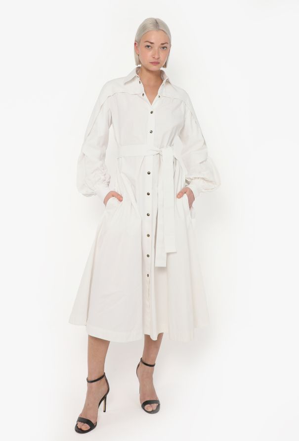 Céline S/S 2017 Tulip-Sleeve Cotton Dress - 5 Céline S/S 2017 Tulip-Sleeve Cotton Dress - 5