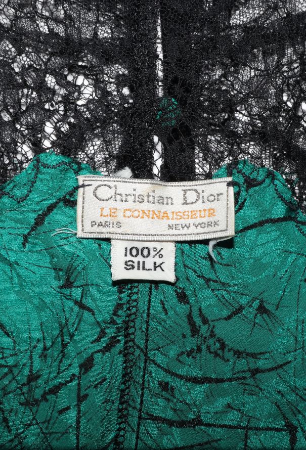 Dior Vintage Chantilly Silk Bodysuit - 6