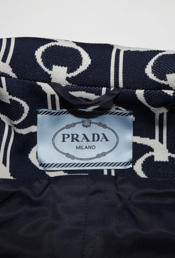 Prada Geometric Graphic Peacoat, S/S 2019 - 8