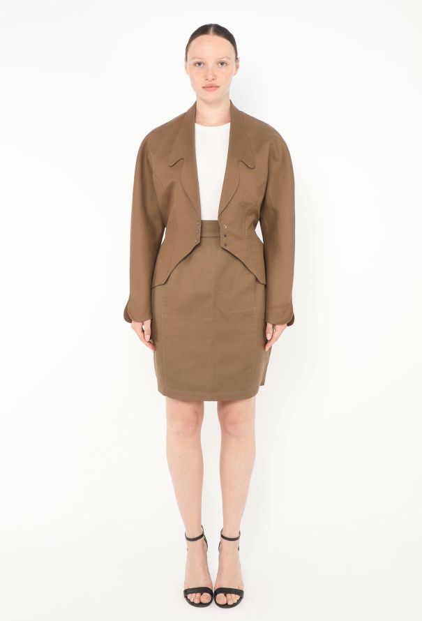 Thierry Mugler Rare 1990 Cinched Blazer Ensemble - 3