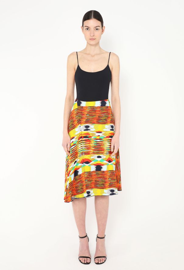 Asymmetrical Ikat Print Skirt - Céline | Authentic & Vintage Asymmetrical Ikat Print Skirt - Céline | Authentic & Vintage
