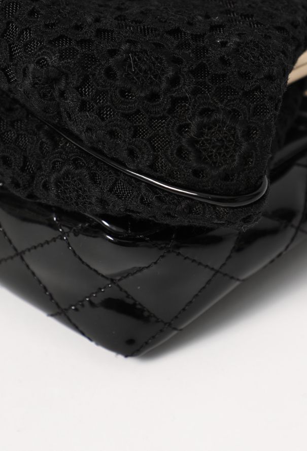 Chanel S/S 2010 Patent & Lace Mini Double Bag - 9