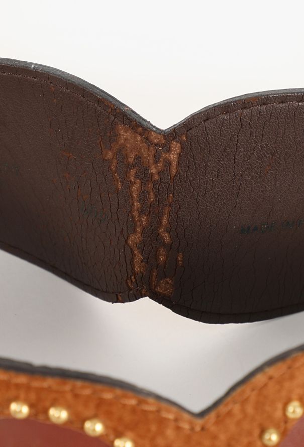 Saint Laurent Studded Suede Belt, Attributed to 1990s YSL - 6