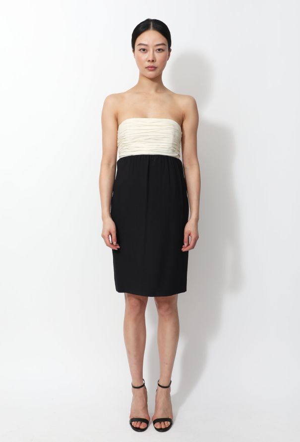 Karl Lagerfeld Bicolor Strapless Dress - 1