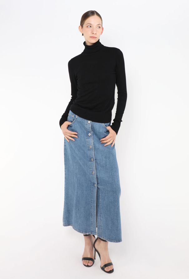 Miu Miu Denim A-Line Skirt - 3