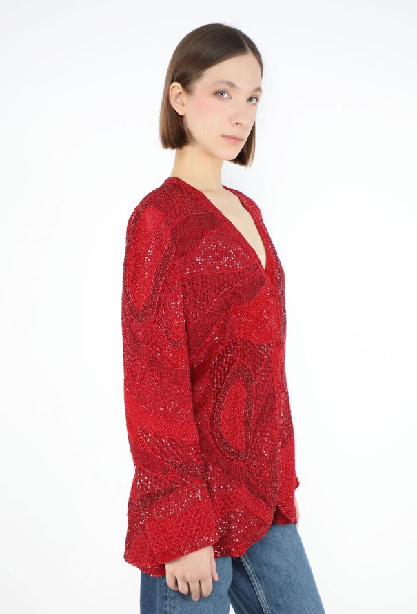 Emanuel Ungaro Vintage Tambour Hand-Embroidered Jacket - 5