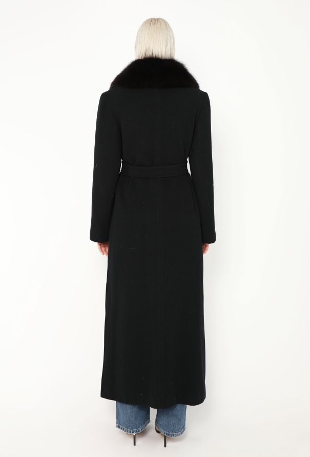 Jean Paul Gaultier Early '90s Belted Fox Fur Trim Coat - 6