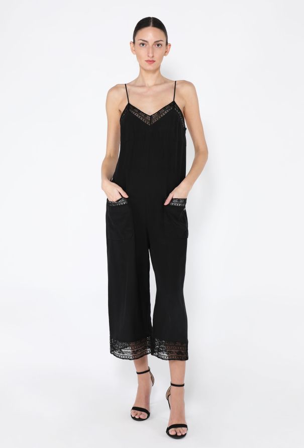 Chanel 2016 Silk Lace Trim Jumpsuit - 3