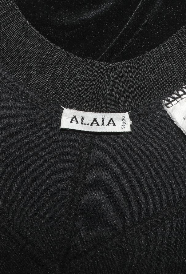 Alaïa STUNNING F/W 1988 Open-Back Velvet Dress - 7