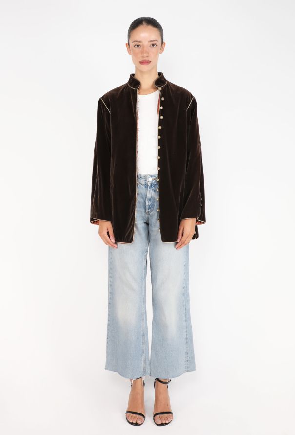 Saint Laurent 'Ballets Russes' Velvet Lamé Jacket, F/W 1976 - 6