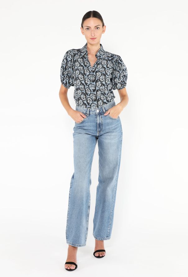 Prada 2016 Floral Printed Silk Blouse - 2