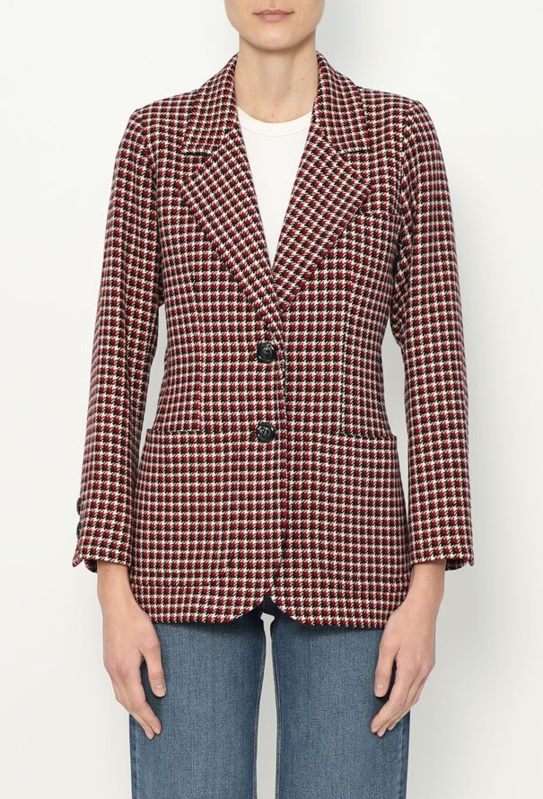 Saint Laurent S/S 1984 Classic Houndstooth Blazer - 1
