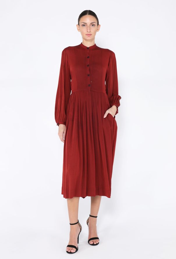 '70s Pleated Day Dress - 2