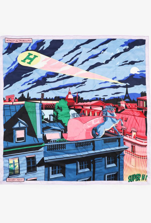 Hermès Minuit Au Faubourg' 65cm Silk Carré - 1