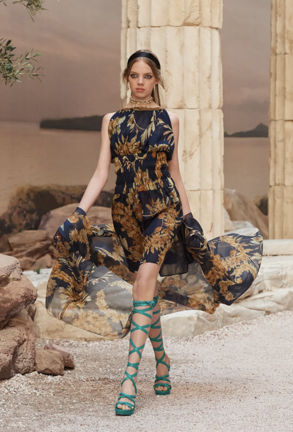 Chanel Resort 2018 Silk Grecian Dress - 2 Chanel Resort 2018 Silk Grecian Dress - 2