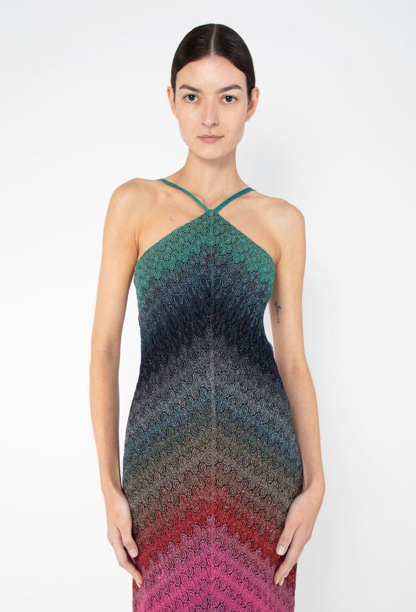Pre-Fall 2022 Iridescent Halter Gown | Authentic & Vintage Pre-Fall 2022 Iridescent Halter Gown | Authentic & Vintage