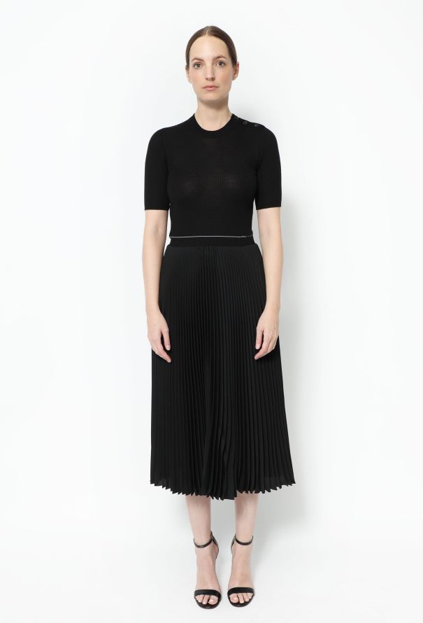 Prada 2018 Pleated Silk Dress - 1