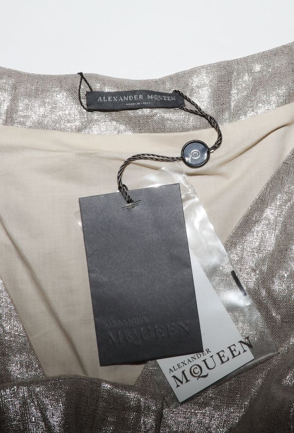 Alexander McQueen S/S 2006 'Neptune' Metallic Bow Dress - 6