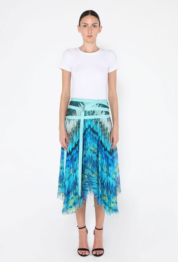 Alexander McQueen 'Irere' Feather Printed Skirt, S/S 2003 - 1