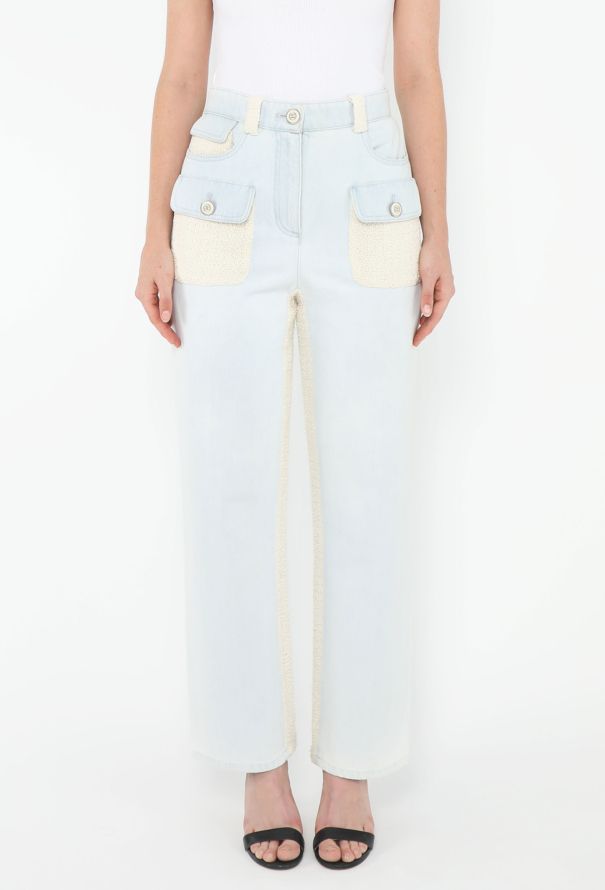 Chanel Resort 2021 Tweed Trim Jeans - 4