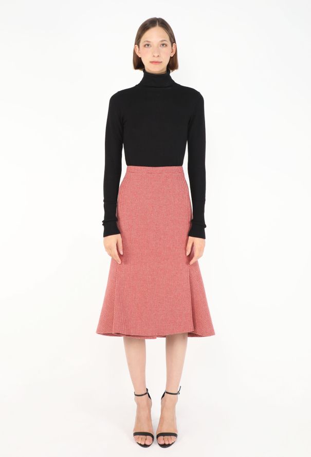 Balenciaga F/W 2016 Houndstooth Fluted Skirt - 3