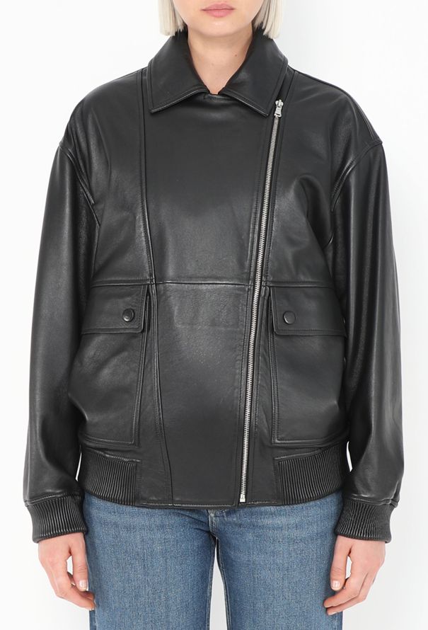 Yves Salomon Leather Bomber Jacket - 4