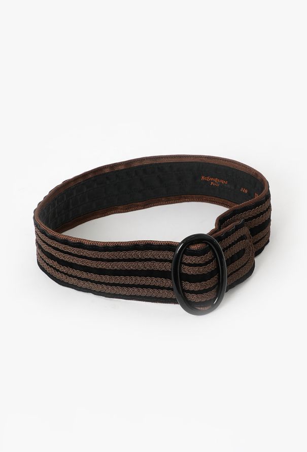 Saint Laurent Vintage Passementerie Suede Belt - 3 Saint Laurent Vintage Passementerie Suede Belt - 3