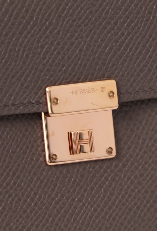Hermès Etoupe Epsom Clic 10 Wallet - 10 Hermès Etoupe Epsom Clic 10 Wallet - 10