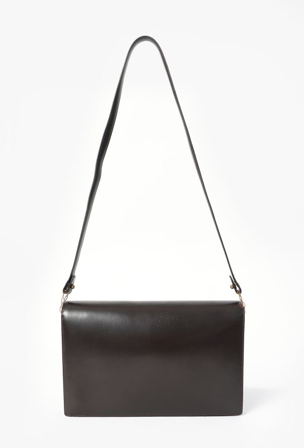 Hermès '70s Brown Box Lydie Clutch Bag - 7