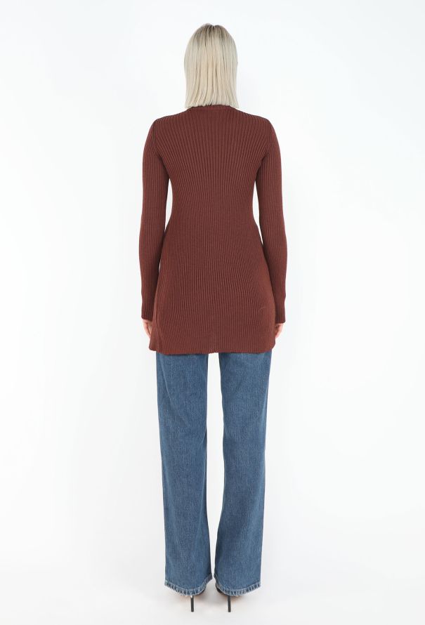 Céline Fall 2015 Ribbed Knit Ribbon Tunic - 3