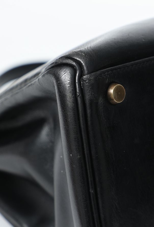 Hermès Vintage Black Box Kelly Retourné 35 - 9