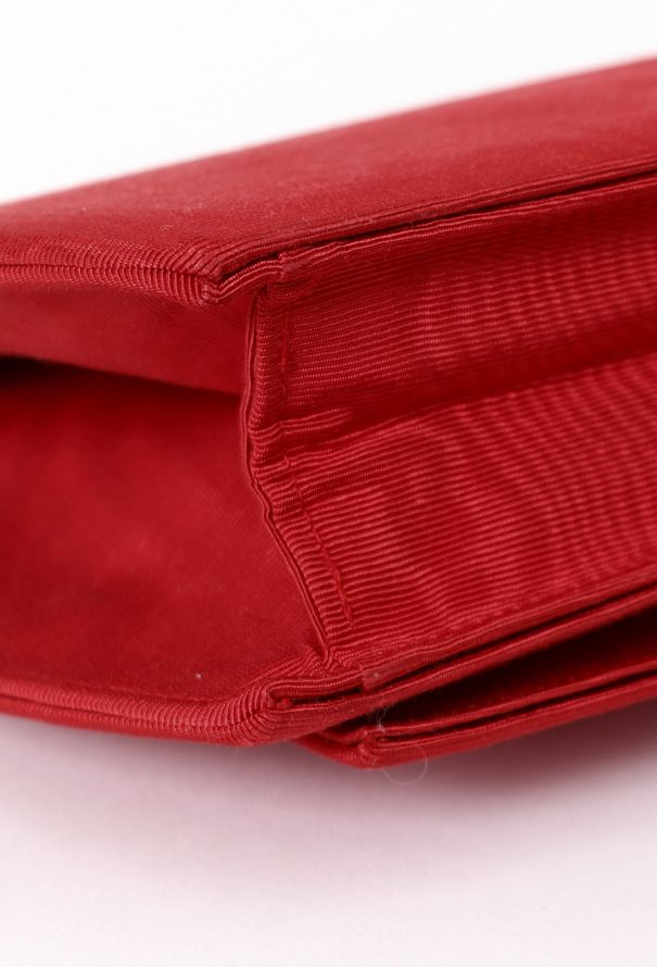 Saint Laurent '80 Couture Red Silk Clutch - 9