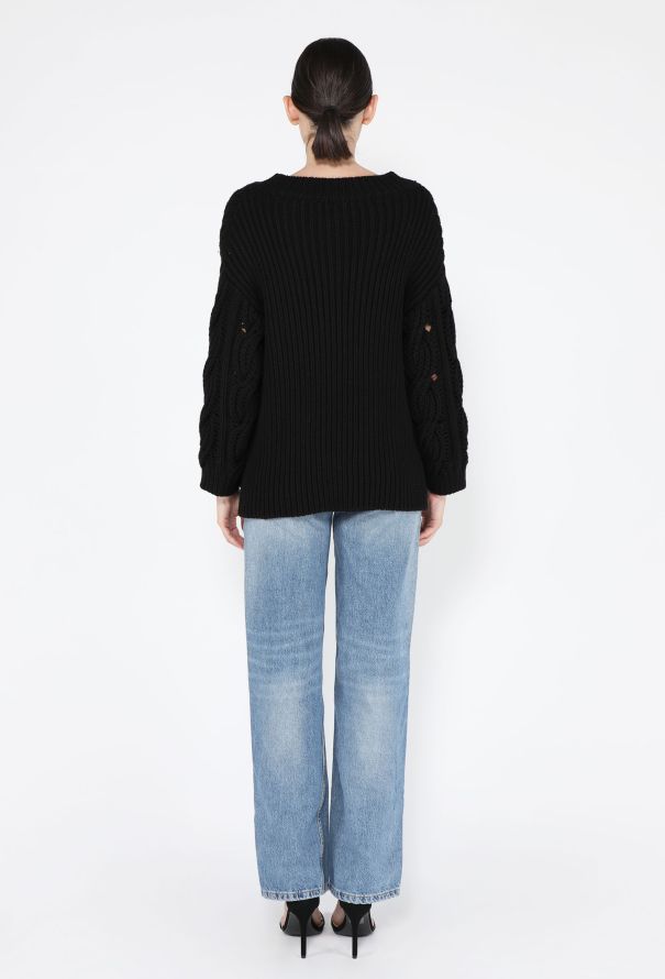 Valentino Cable-Knit Wool Sweater, 2022 - 4