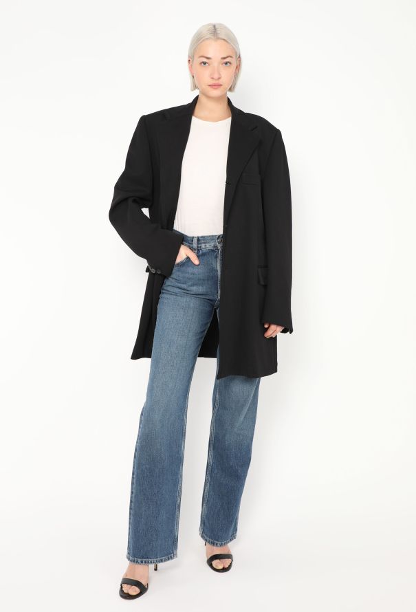 Prada Late '90s Oversized Twill Blazer - 1