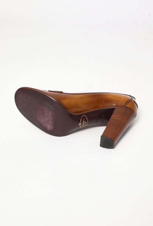 Prada F/W 2003 Leather Loafer Pumps - 7 Prada F/W 2003 Leather Loafer Pumps - 7