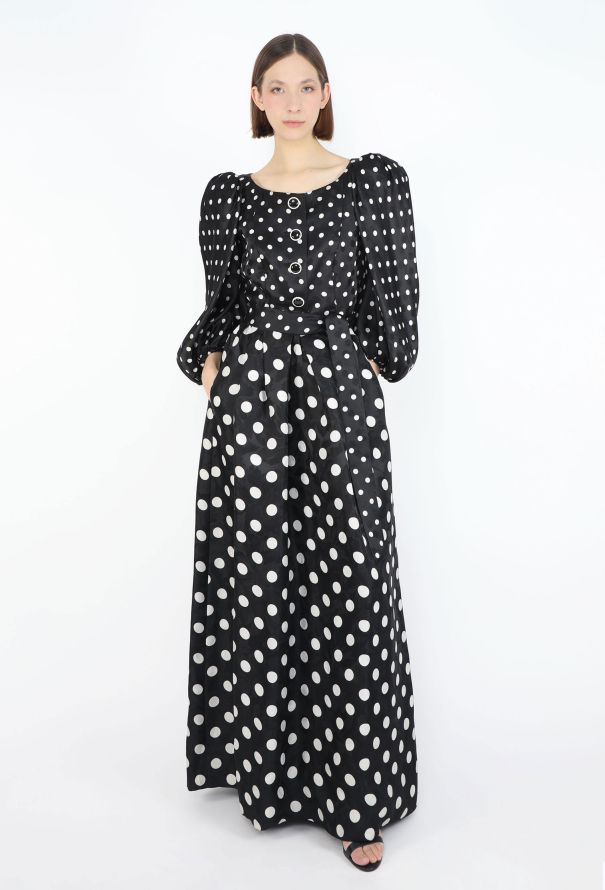 Saint Laurent Haute Couture Spring 1992 Polka Dot Gown - 1