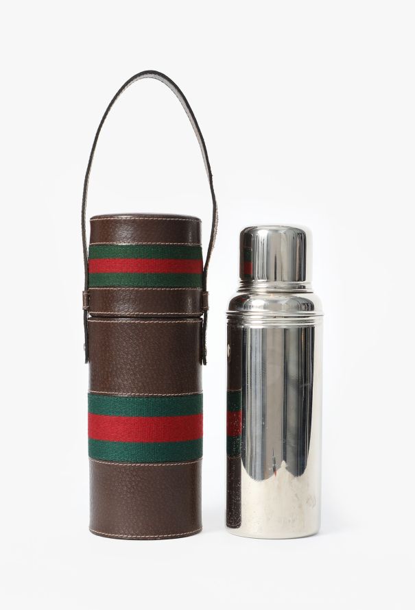 Gucci Vintage Leather Bottle Carrier - 3